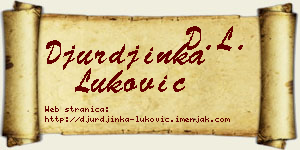 Đurđinka Luković vizit kartica